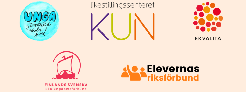 Bildet viser logoene til flere organisasjoner relatert til likestilling og utdanning. «KI-generert bildetekst, kvalitetssikret før publisering.» 